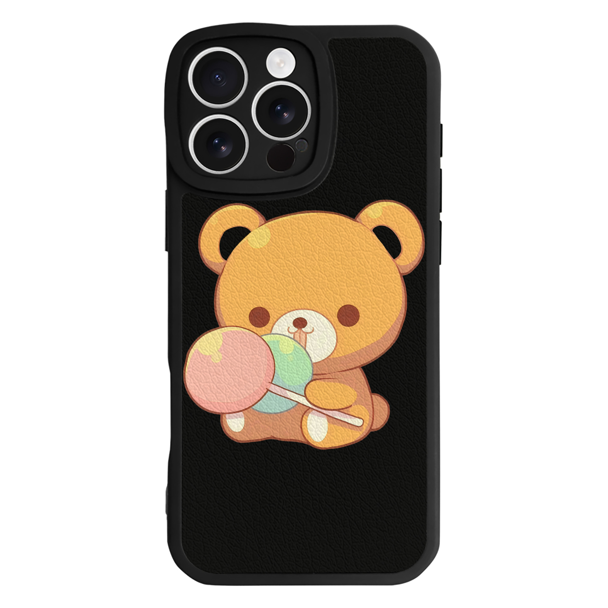 （画像用） リラックマ リラックマ キイロイトリ Rilakkuma Korilakkuma Kiiroitori 【iPhone 16シリーズ対応】シリコンスマホケース（レザー調） 材質：シリコン